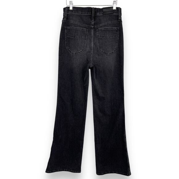 NWT Madewell 11" High-Rise Flare Jeans in Croson Black Women's 28 Flare Comfort - Picture 4 of 11